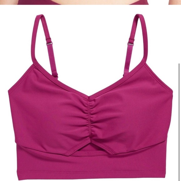 NWT Old Navy XXL Sports Bra Light Support Powersoft Light Support Boysenberry - Picture 2 of 3